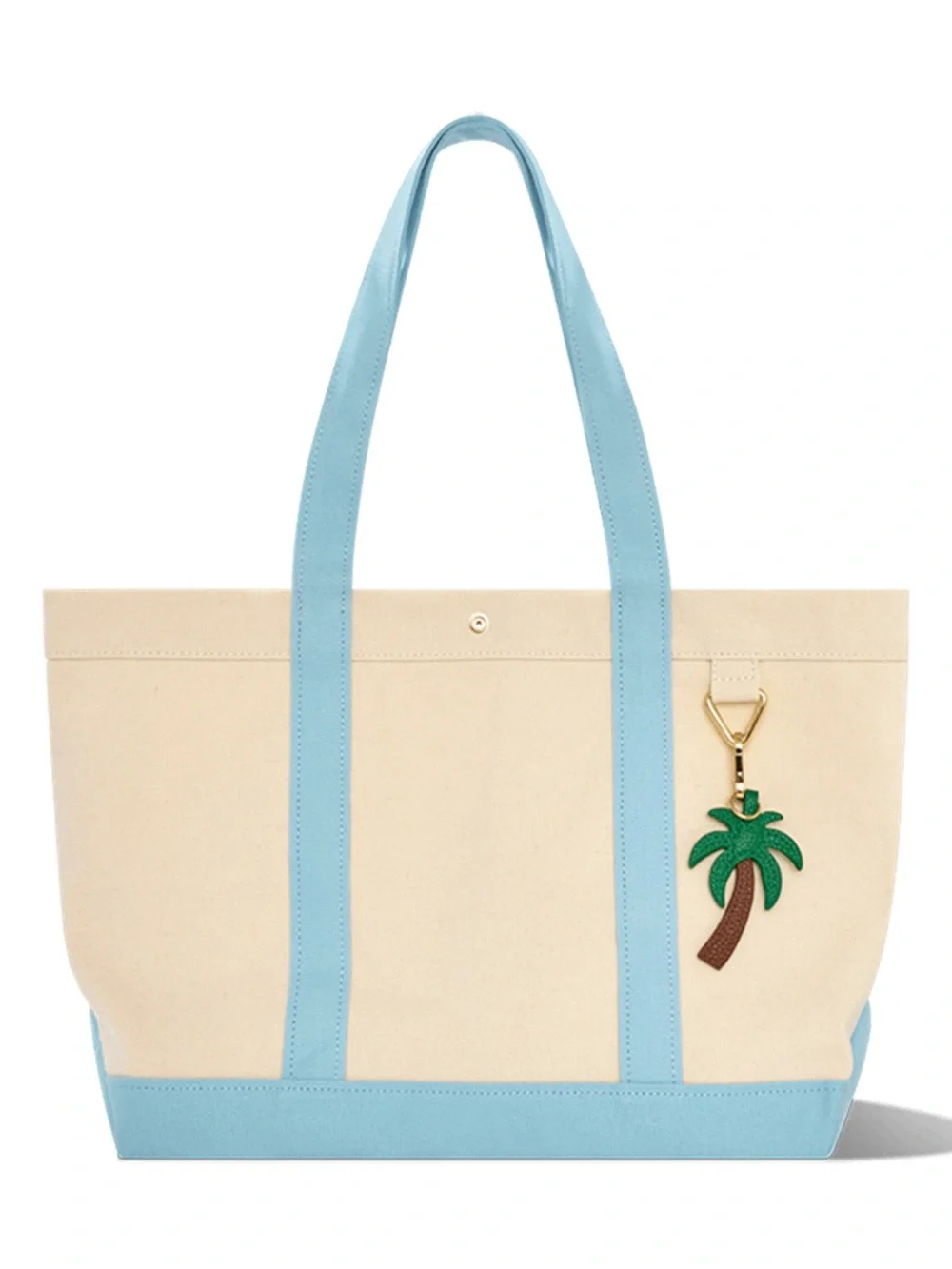 NWT BAUBLEBAR Canvas Beach Tote with Palm Tree Charm 🌴